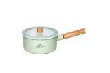 Rondel 18 cm - NATUR Enamel / pastelowo zielony