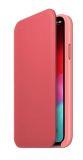 Etui do iPhone Xs Max Apple Leather Folio - zgaszony róż