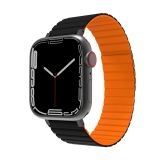 Pasek do Apple Watch 38/40/41/42 mm JCPAL FlexForm - Czarny/Pomarańczowy