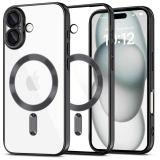 Etui do iPhone 16 Tech-Protect MagFlex MagSafe shiny black - przezroczyste