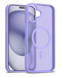 Etui do iPhone 17 Crong Hybrid Matte MAG Cover lawendowe