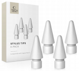 Końcówki do rysika TECH-PROTECT Stylus Tips 4-pack Apple Pencil White