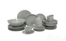 Zestaw obiadowo-kawowy dla 6 os./32 części - LB01 SOFIA Szara