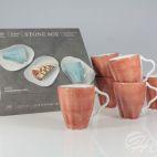 Zestaw kubków 350 ml / 6 szt. - STONE AGE / Ceglasty - zdjęcie
