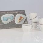 Zestaw filiżanek 100 ml / 6 szt. - STONE AGE / Beżowy - zdjęcie
