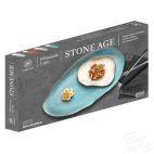 Półmisek 38 cm - STONE AGE Morski - zdjęcie