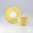 Filiżanka 350 ml ze spodkiem - 6630J Beata,Dorota (żółty) - zdjęcie