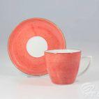 Filiżanka 350 ml ze spodkiem - 6630H Beata, Dorota (czerwony) - zdjęcie