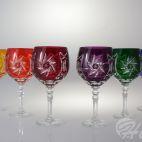 Kieliszki kryształowe do wina 300 ml - KOLOR MIX (416 6K) - zdjęcie 