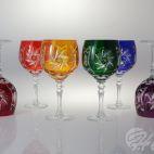 Kieliszki kryształowe do wina 300 ml - KOLOR MIX (416 6K) - zdjęcie 
