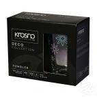 Szklanki 450 ml / 2 szt. - Deco Line / Błękitne kwiaty (zd. 151) - zdjęcie