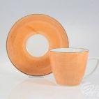 Filiżanka 350 ml ze spodkiem - 6630Ł Beata, Dorota (orange) - zdjęcie