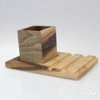 Drewniany przybornik na biurko (KODA-03) - zdjęcie