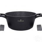 Garnek z pokrywką 24 cm - WHITE STONE - zdjęcie