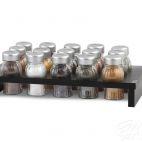 Stojak z przyprawami / 15 szt. - CZARNY ze srebrną nakrętką (3068301063) - zdjęcie