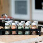 Stojak z przyprawami / 15 szt. - CZARNY ze srebrną nakrętką (3068301063) - zdjęcie