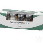 Stojak z przyprawami / 15 szt. - NATURALNY ze srebrną nakrętką (3068301094) - zdjęcie