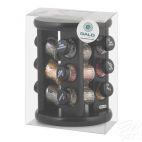 Stojak obrotowy z przyprawami S/12 szt. - CZARNY z czarnymi nakrętkami (3068301285) - zdjęcie