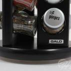 Stojak obrotowy z przyprawami S/12 szt. - CZARNY ze srebrnymi nakrętkami (3068301391) - zdjęcie