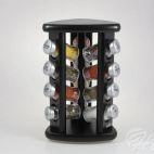 Stojak obrotowy z przyprawami TS/12 szt. - CZARNY ze srebrną nakrętką (3068301360) - zdjęcie