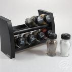 Półka z przyprawami / 8 szt. - CZARNA z czarnymi nakrętkami (3068301223) - zdjęcie