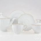 Zestaw do herbaty dla 6 os./ 21 części - 3610 OKTAWA Złoty pasek - zdjęcie