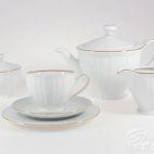 Zestaw do herbaty dla 6 os./ 21 części - 3610 OKTAWA Złoty pasek - zdjęcie