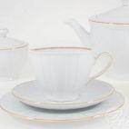 Zestaw do herbaty dla 6 os./ 21 części - 3610 OKTAWA Złoty pasek - zdjęcie