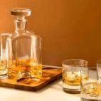 Komplet do whisky z dębową tacą - Sterling OAK (1634) - zdjęcie