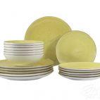 Zestaw talerzy dla 6 osób / 18 części - 6630J Żółty (Boss) - zdjęcie