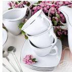 Zestaw obiadowo - kawowy dla 6 os. /30 części - 9718 Akcent Platynowa linia - zdjęcie