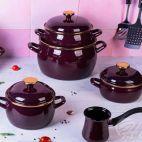 Kubek do parzenia kawy - Bordeaux / bordowy - zdjęcie