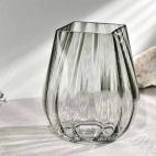 Wazon optyk pionowy 25,5 cm / Dymny-niebieski (D058) - zdjęcie