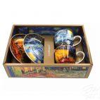 Filiżanki 250 ml ze spodkami 2 szt. - V. van Gogh / Taras kawiarni nocą i Gwiaździsta noc (830-7119) - zdjęcie
