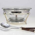 Misa szklana ze sztućcami do sałat - ZEN (A-171092) - zdjęcie