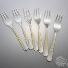 Komplet widelczyków do ciasta / mat i złoto - 04A ZM CELESTIA - zdjęcie