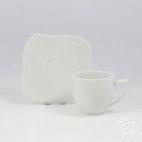 Filiżanka 0,20 l ze spodkiem - VANITY białe - zdjęcie