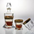 Komplet kryształowy do whisky - QUADRO VERSO Gold (CZ531858) - zdjęcie 