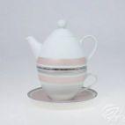 Zestaw do herbaty Tea For One - Ole / Luna Różowa - zdjęcie