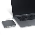 Stacja dokująca eSTUFF USB-C Docking Hub - szara - zdjęcie