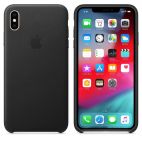 Etui do iPhone Xs Max Apple Leather - czarne - zdjęcie