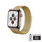 Pasek ze stali nierdzewnej do Apple Watch 38/40/41/42 mm Crong Milano Steel - złoty - zdjęcie