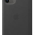 Skórzane etui folio do iPhone 11 Pro Apple - czarne - zdjęcie