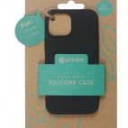 Etui do iPhone 13 mini eSTUFF MADRID Silk-touch Silicone Case - czarne - zdjęcie
