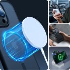 Etui do iPhone 15 Pro Tech-Protect Magmat MagSafe - Przeźroczysty/czarny - zdjęcie