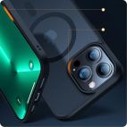 Etui do iPhone 15 Pro Tech-Protect Magmat MagSafe - Przeźroczysty/czarny - zdjęcie