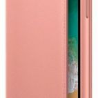 Etui do iPhone Xs Apple Leather Folio Case - różowe - zdjęcie