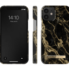 Etui do iPhone 12 mini iDeal Golden Smoke Marble - czarne - zdjęcie