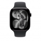 Apple Watch S11 46mm aluminium w kolorze onyks z paskiem sportowym w kolorze czarnym S/M - zdjęcie