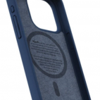 Etui do iPhone 15 Pro Njord Salmon Leather MG blue - zdjęcie